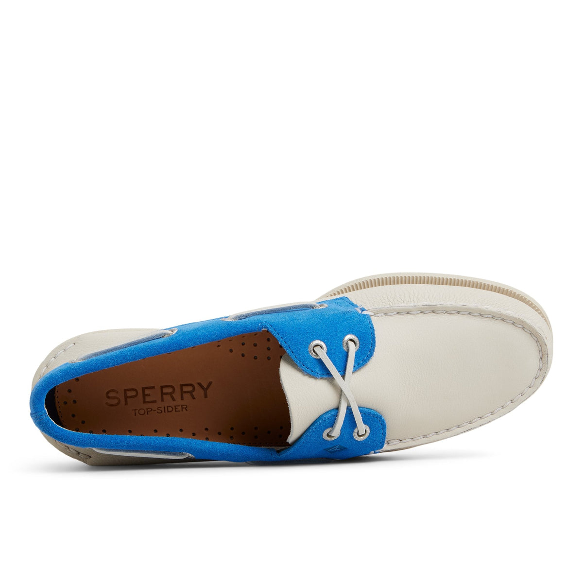Authentic Original™ 2-Eye Boat Shoe White Blue | Sperry