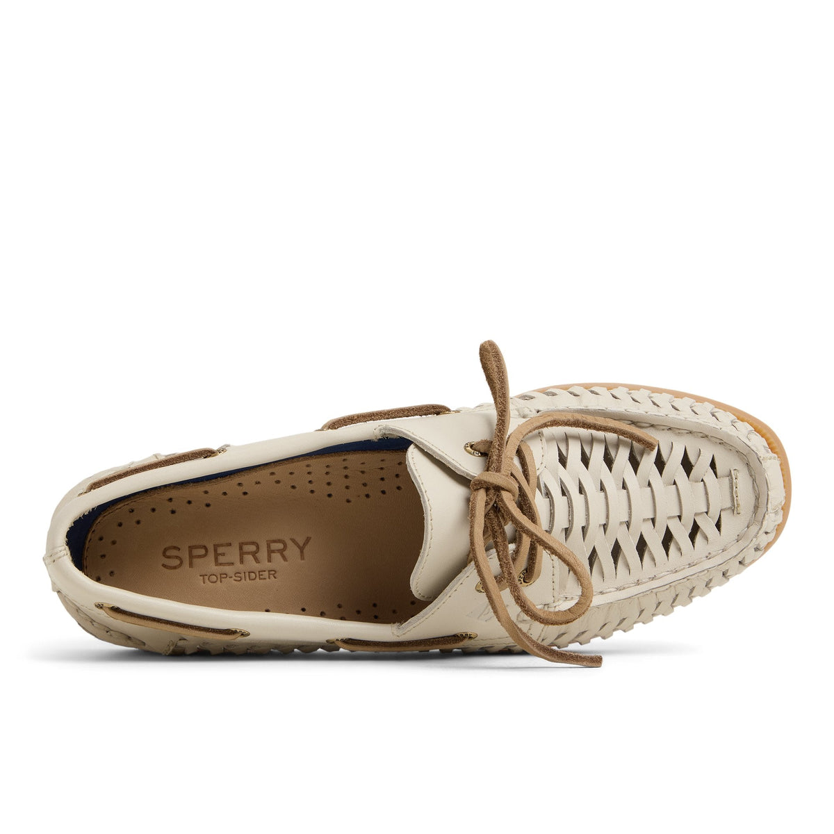 Authentic Original™ 2 Eye Woven Boat Shoe Ivory | Sperry