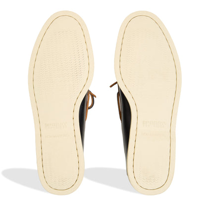 Gold Authentic Original™ 2-Eye Lite Boat Shoe Black Combo Men's Leather | Sperry