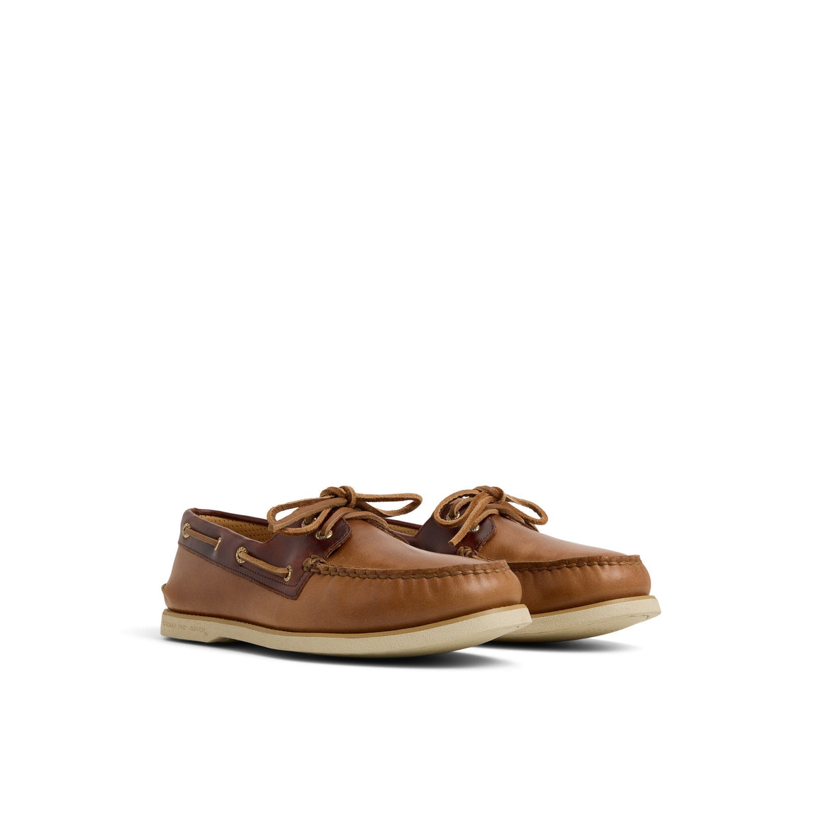Gold Authentic Original™ 2-Eye Lite Boat Shoe Tan Combo Men's Leather | Sperry