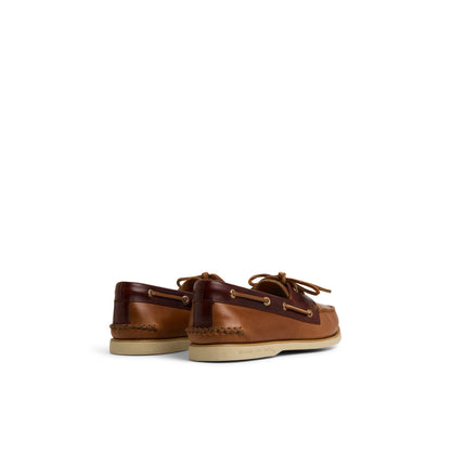 Gold Authentic Original™ 2-Eye Lite Boat Shoe Tan Combo Men's Leather | Sperry