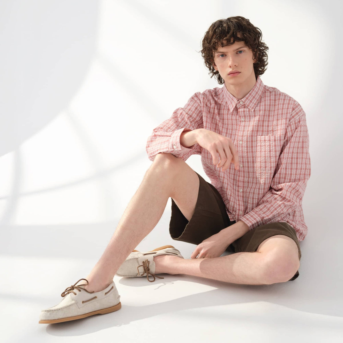 Authentic Original™ 2-Eye Boat Shoe Light Beige | Sperry
