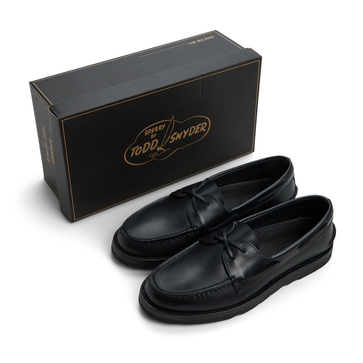 Sperry x Todd Snyder Vachetta Leather Boat Shoe Black | Sperry