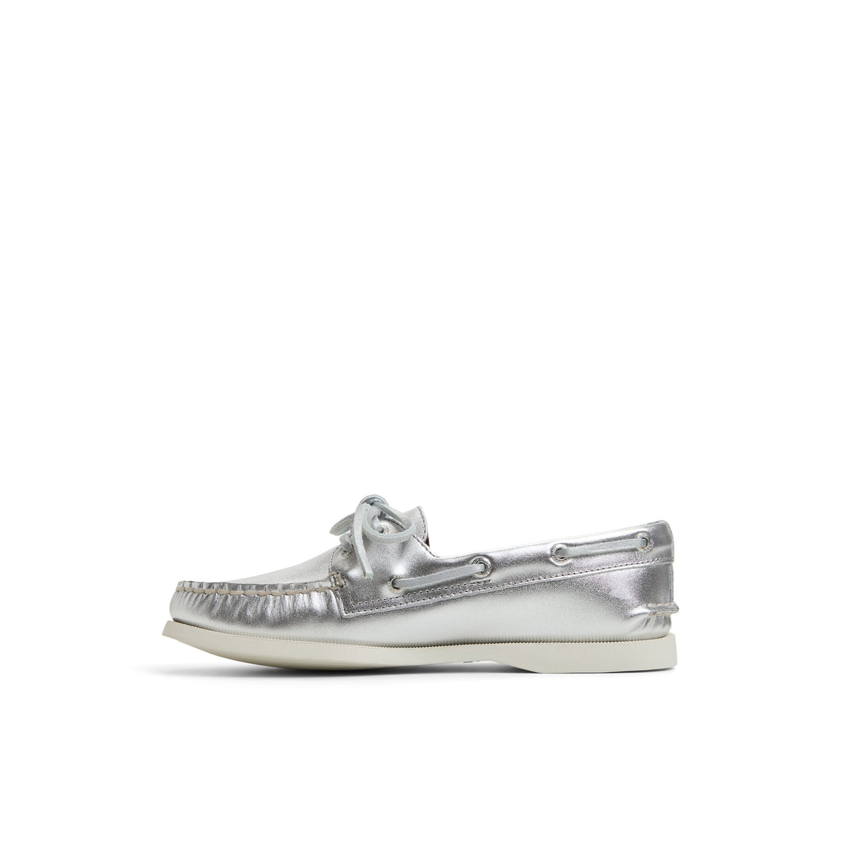 Authentic Original™ 2 Eye Boat Shoe Silver Women's Leather | Sperry