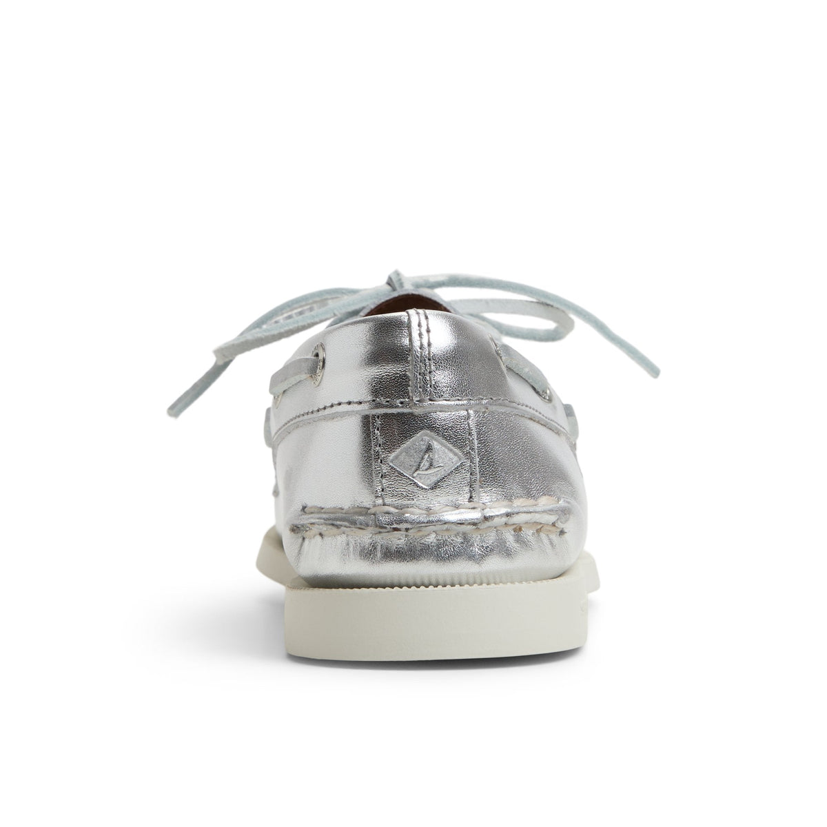 Authentic Original™ 2 Eye Boat Shoe Silver Women's Leather | Sperry