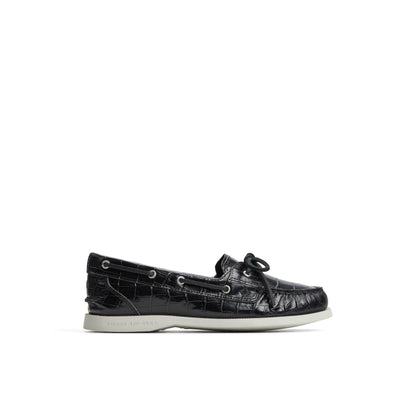Authentic Original™ 1 Eye Boat Shoe Black Women's Leather | Sperry