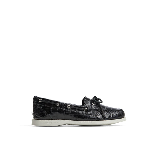 Authentic Original™ 1 Eye Boat Shoe Black Women's Leather | Sperry