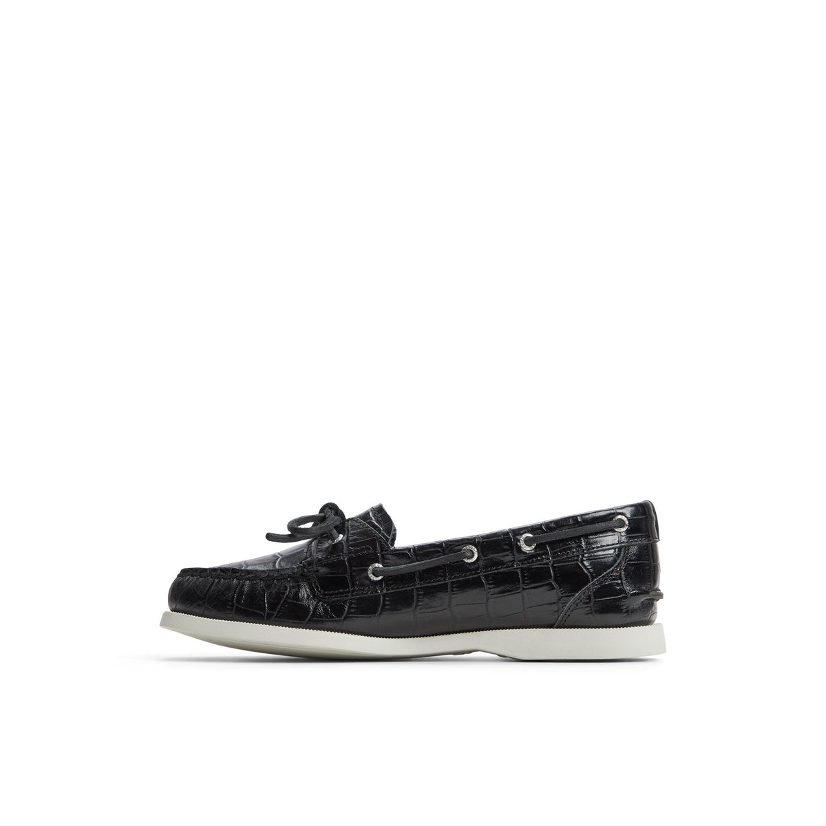 Authentic Original™ 1 Eye Boat Shoe Black Women's Leather | Sperry