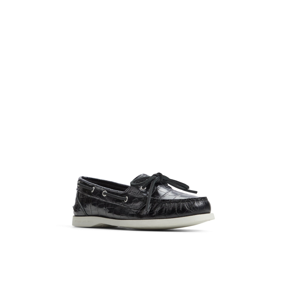 Authentic Original™ 1 Eye Boat Shoe Black Women's Leather | Sperry