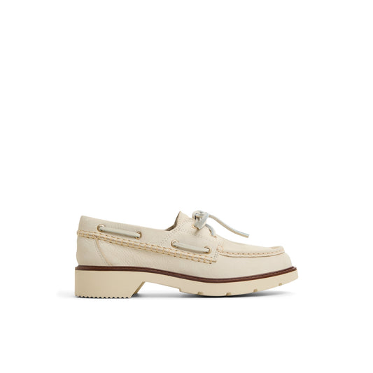 Wells boat Cream Women's Leather | Sperry