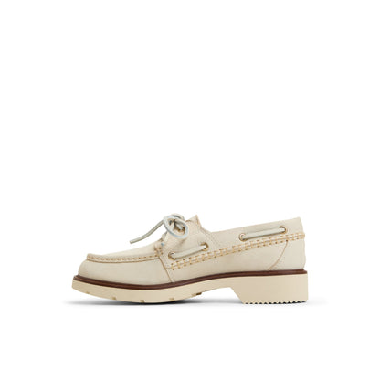 Wells boat Cream Women's Leather | Sperry