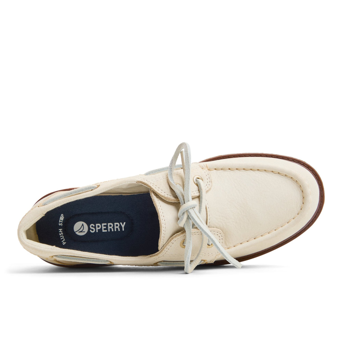 Wells boat Cream Women's Leather | Sperry