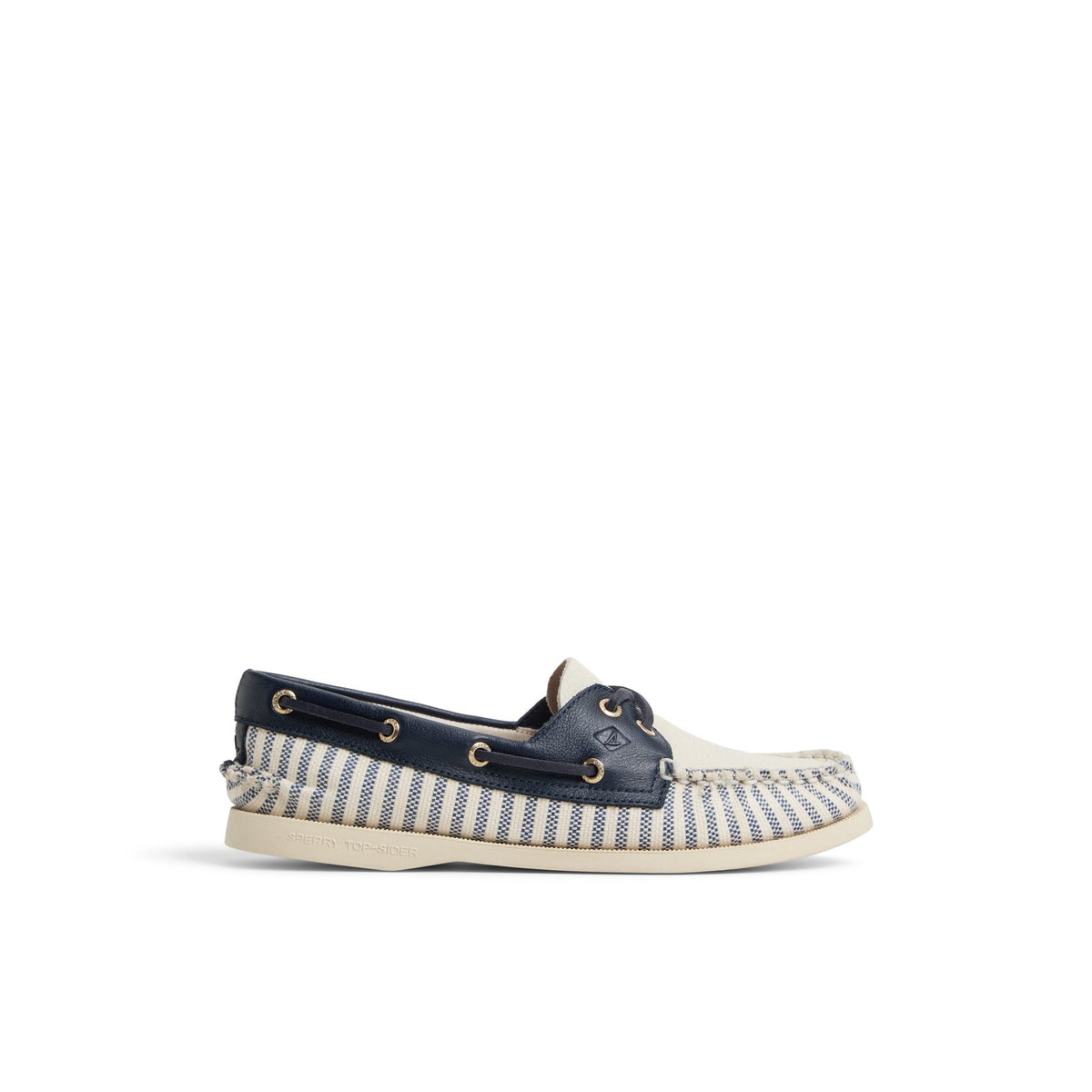 Authentic Original™ 2 Eye Boat Shoe White/Navy Women's Women | Sperry