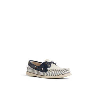 Authentic Original™ 2 Eye Boat Shoe White/Navy Women's Women | Sperry