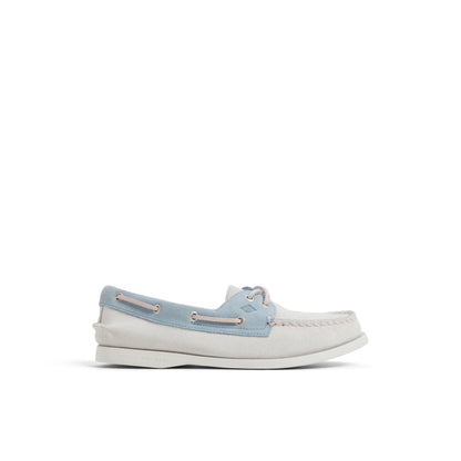 Authentic Original™ 2 Eye Boat Shoe White/Blue Women's Women | Sperry
