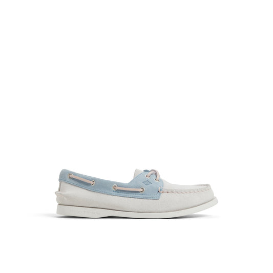 Authentic Original™ 2 Eye Boat Shoe White/Blue Women's Women | Sperry