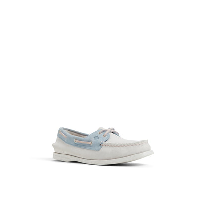 Authentic Original™ 2 Eye Boat Shoe White/Blue Women's Women | Sperry
