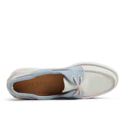 Authentic Original™ 2 Eye Boat Shoe White/Blue Women's Women | Sperry