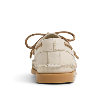 Authentic Original™ 2 Eye Woven Boat Shoe Ivory | Sperry