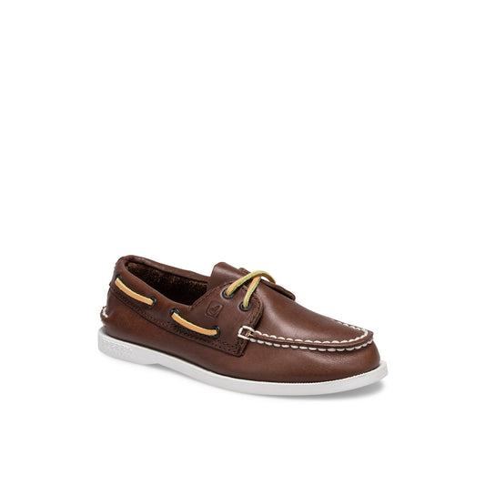 Aokleather Brown Kids Boat Shoes | Sperry