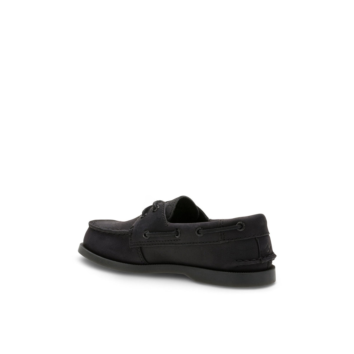 Aokleather Black Kids Boat Shoes | Sperry