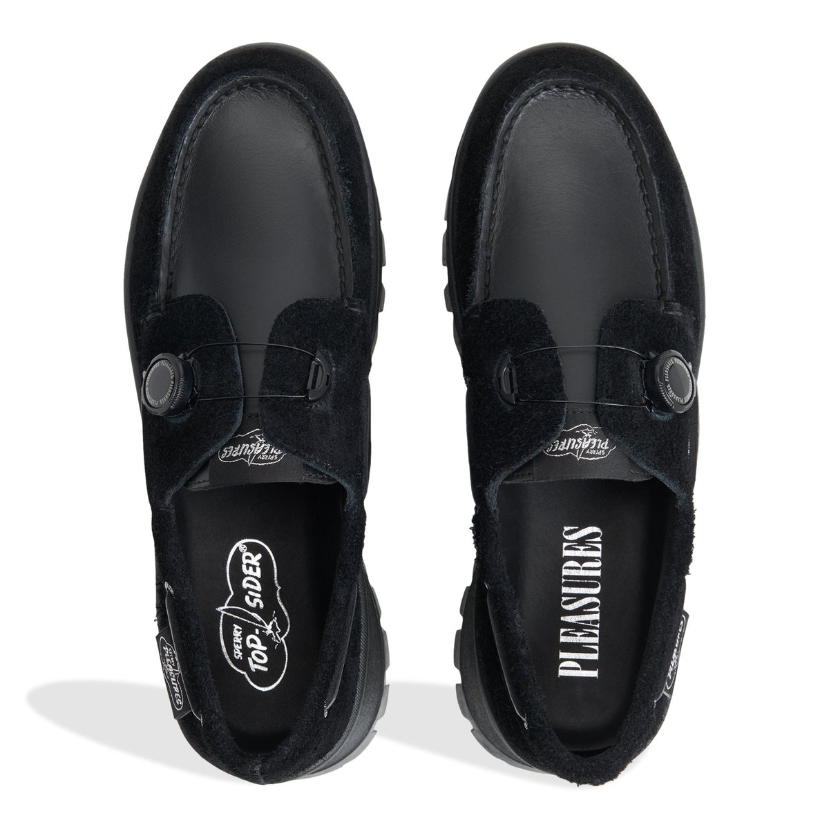 Sperry x Pleasures 3-Eye Vibram Turn-Lock Lug Boat Shoes | Sperry