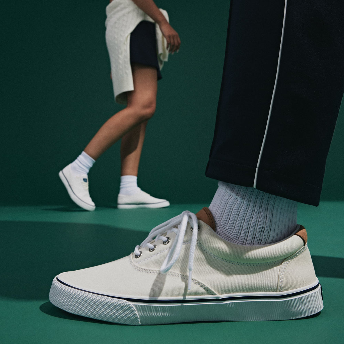 Striperii tx White Unisex Sneakers | Sperry