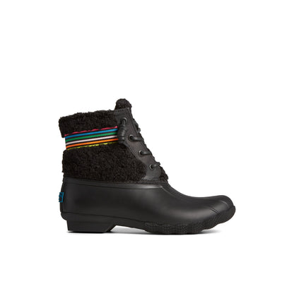 Saltwater™ Rainbow Sherpa Duck Boot Black | Sperry