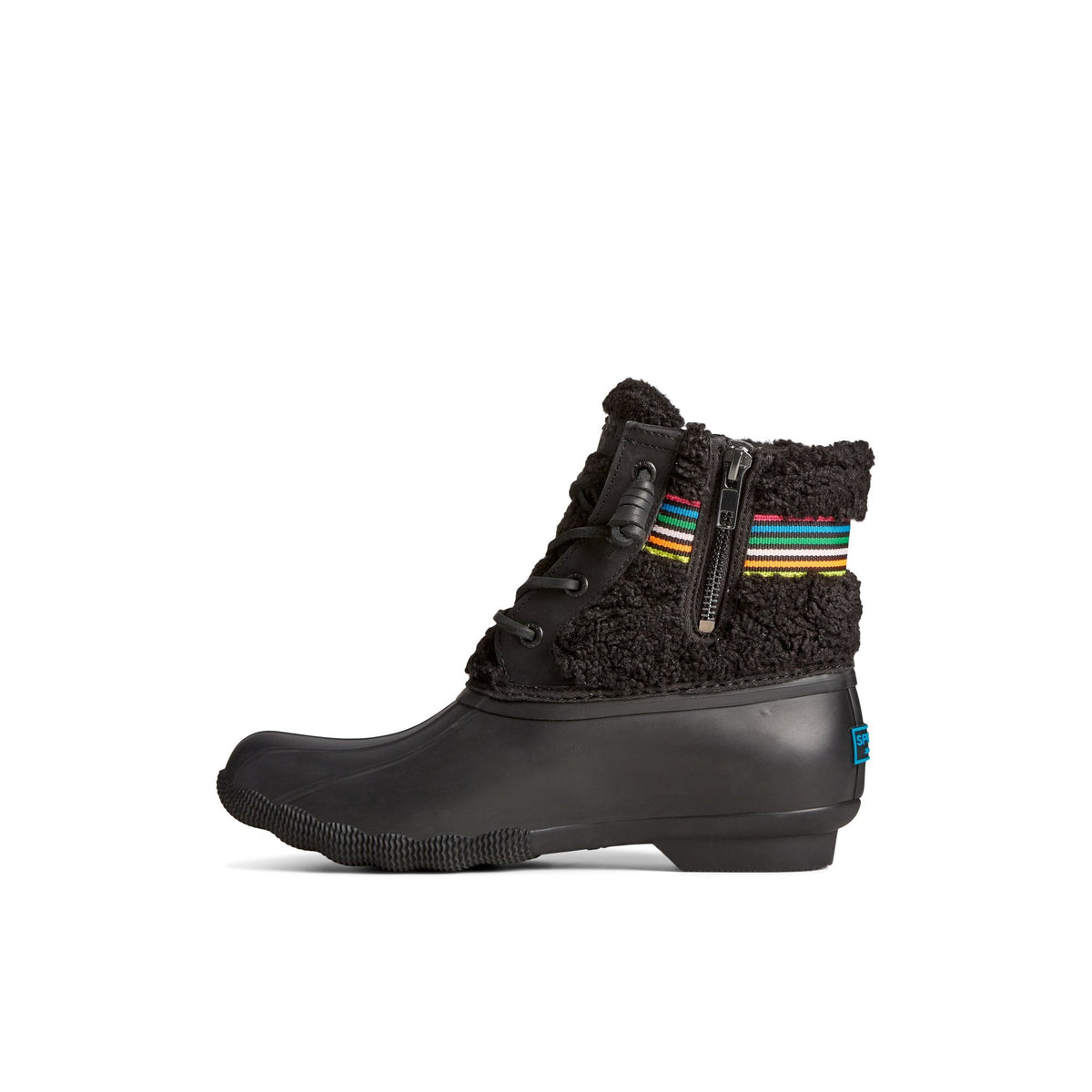 Saltwater™ Rainbow Sherpa Duck Boot Black | Sperry