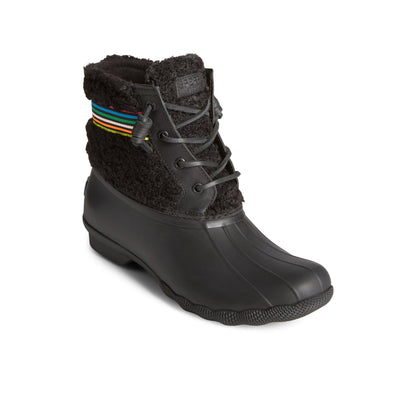 Saltwater™ Rainbow Sherpa Duck Boot Black | Sperry