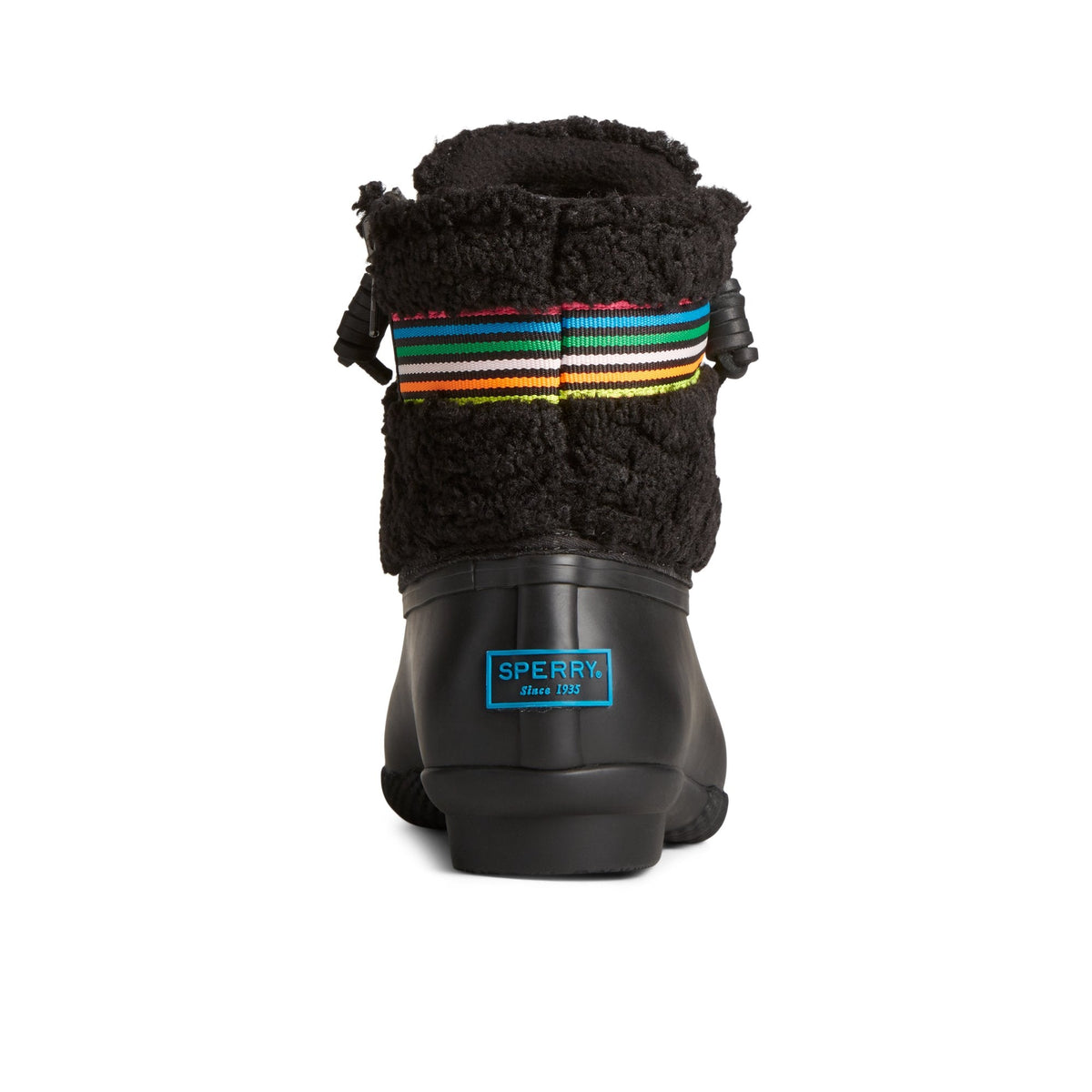 Saltwater™ Rainbow Sherpa Duck Boot Black | Sperry