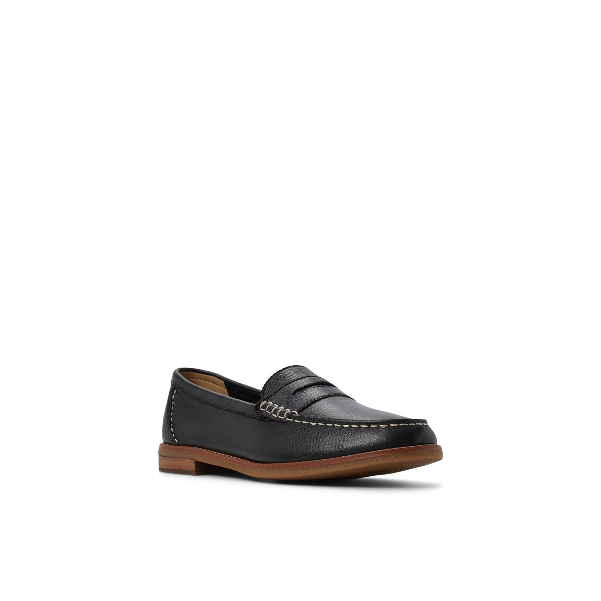 Seaport Penny Leather Loafer Black | Sperry
