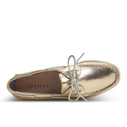 Authentic Original™ 2 Eye Boat Shoe Gold Women's Leather | Sperry